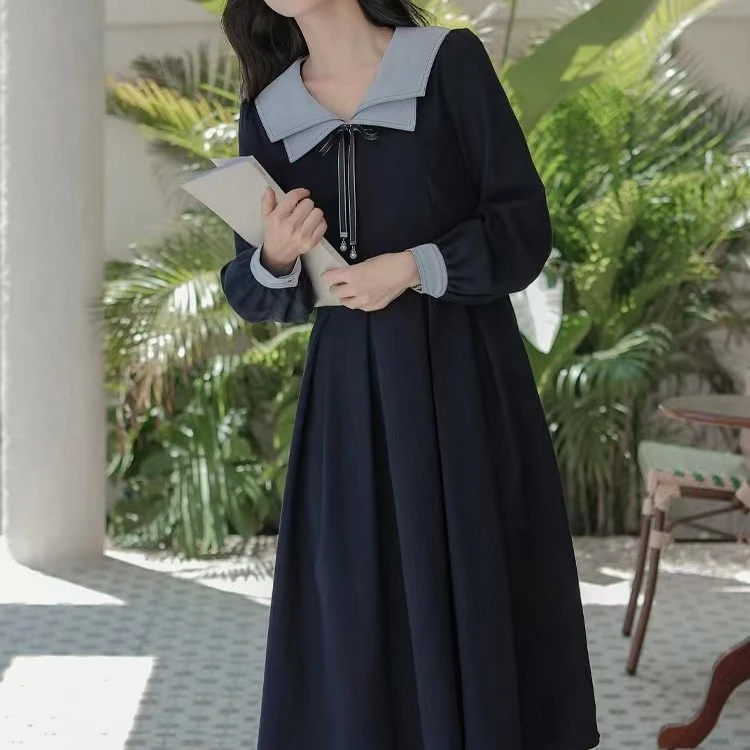 （甜兮专属）法式温柔高级感收腰显瘦新款连衣裙秋冬2024年新款1366