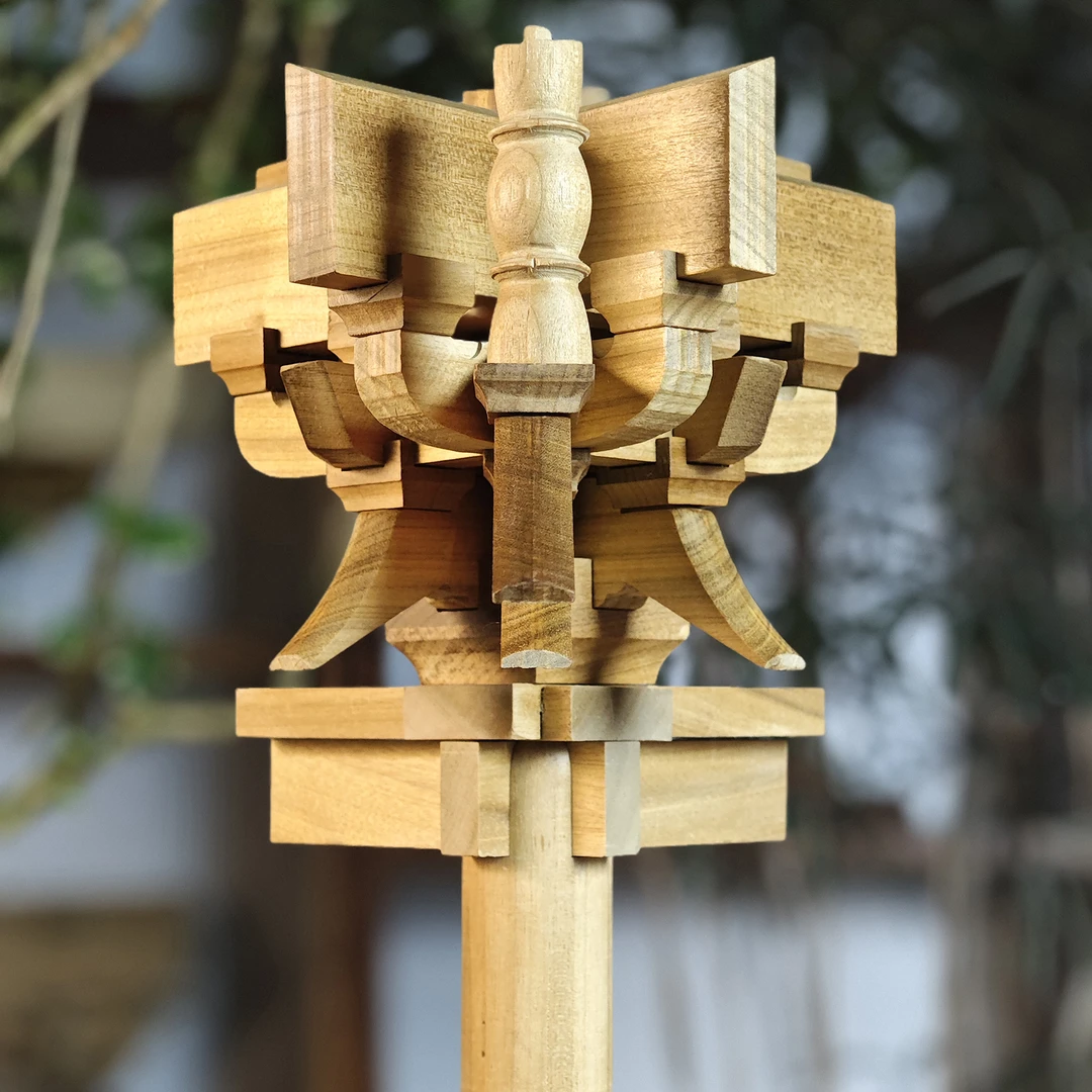 宋式四铺作转角斗拱古典美学手工榫卯活拆古建模型潮玩教具益智