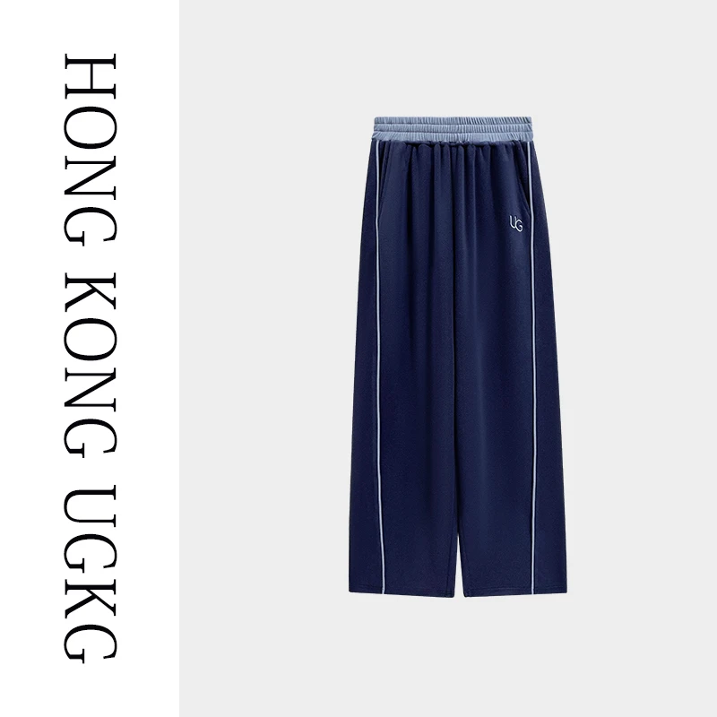 香港UG&KG双面德绒宽松显瘦运动休闲裤女2024秋季新款-73243LZ155