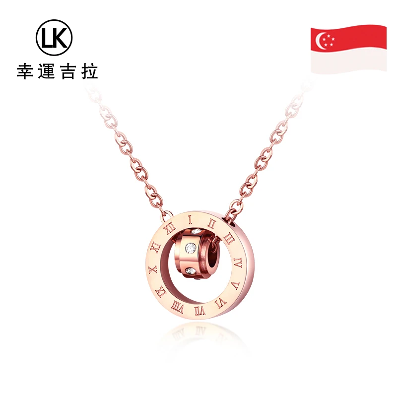 LUCKYKILA 合金项链 【新加坡品牌】幸运吉拉气质百搭罗马数字项链