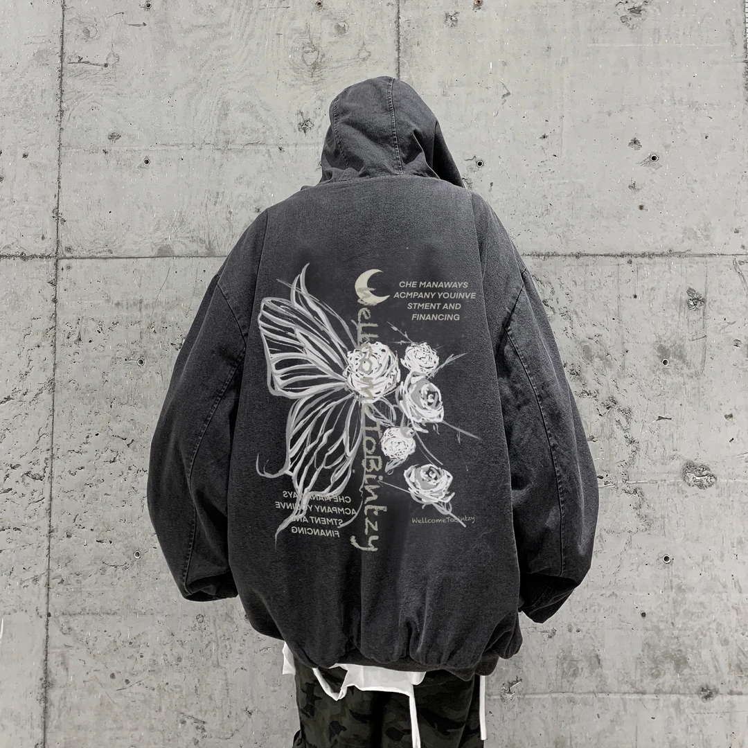 美式羊羔绒棉服男2024冬季加厚保暖棉衣潮牌百搭情侣外套连帽棉袄