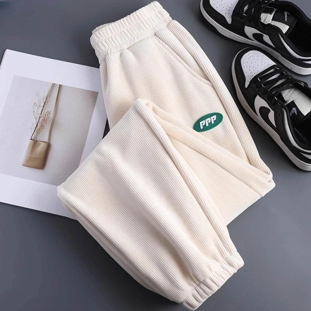 新款秋冬季外穿女裤高腰宽松运动裤ins束脚休闲卫裤休闲显瘦长裤