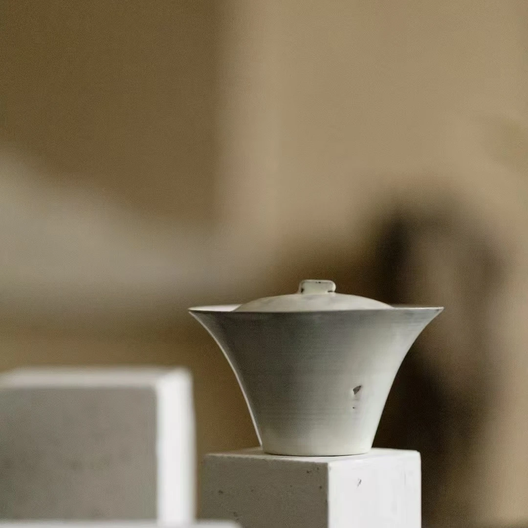 梵汝 | 李朝白水月盖碗