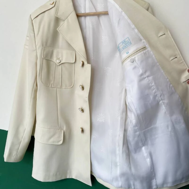*男士白色西服上衣夏季单排扣免烫春秋正装 长袖时尚外套工作服经