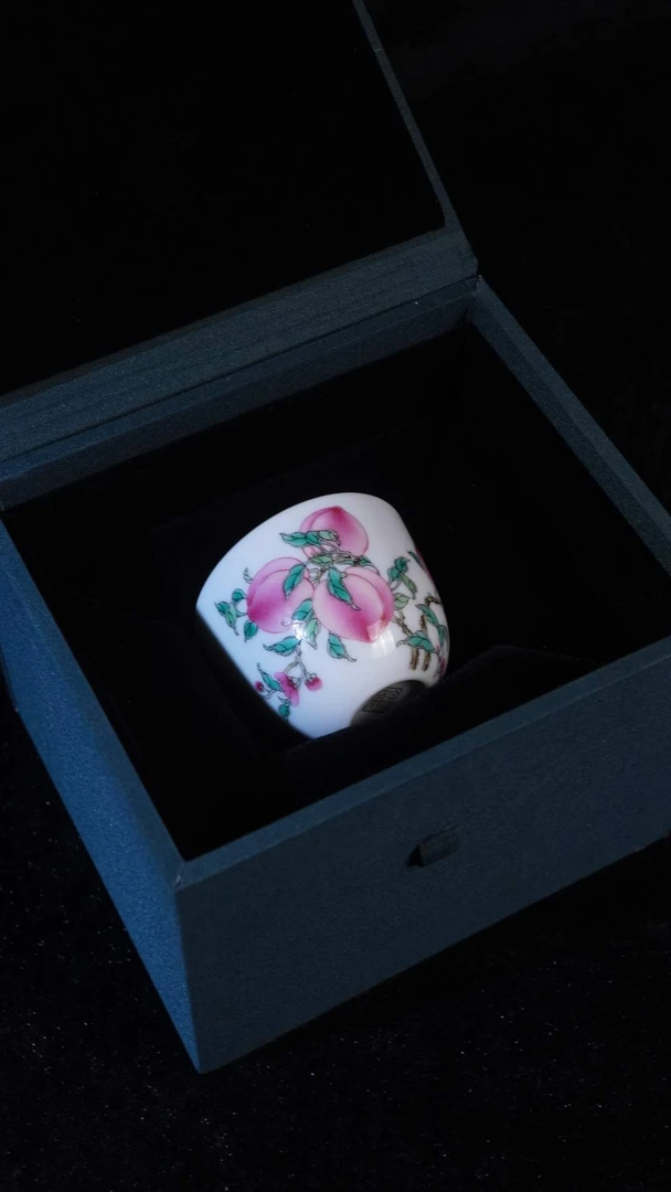 徐窑五桃卧足杯陶瓷家用手工复古桃子创意精美茶道茶具茶杯