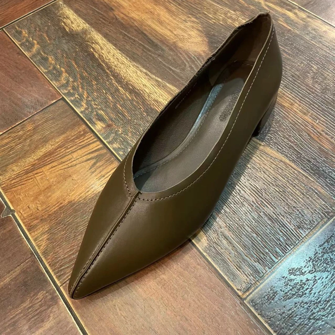 尖头胎牛鞋（军绿色 蓝色）