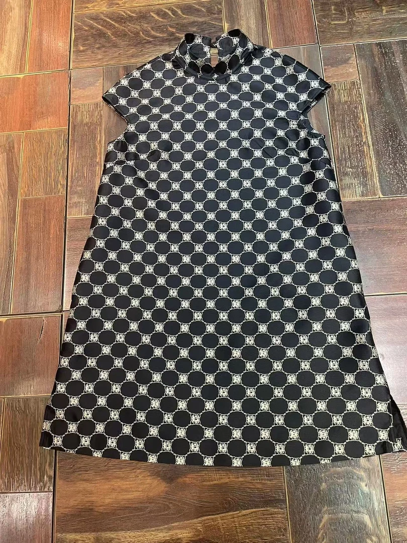 时尚百搭中式立领套裙