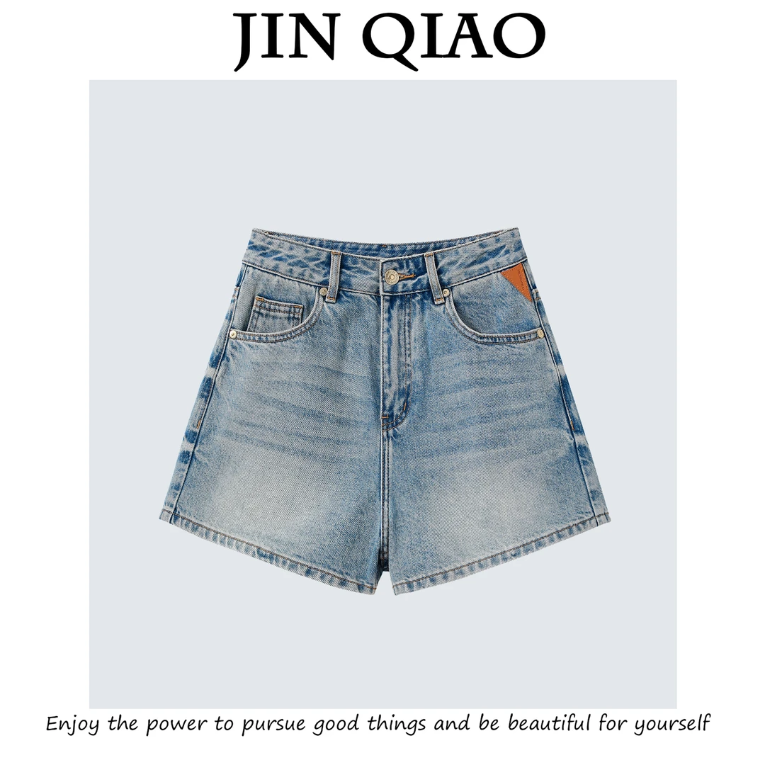 JIN QIAO【爱尔兰】原创设计土耳其面料夏季牛仔短款-2036
