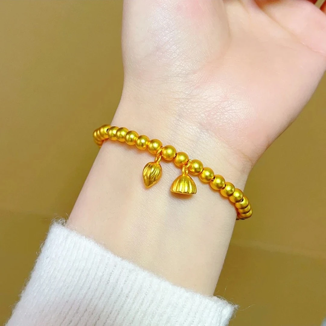 铜合金手镯 手镯手链 可调节 金色手链手镯时尚手镯  里外一色