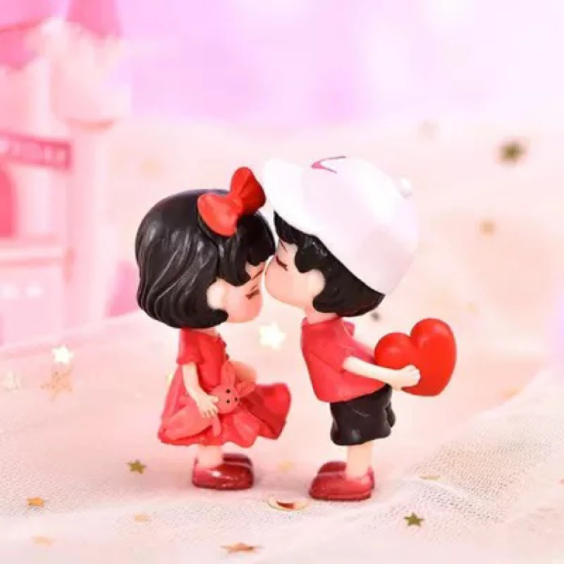 直播间拍-新年情侣闺蜜娃娃桌面可爱创意摆件
