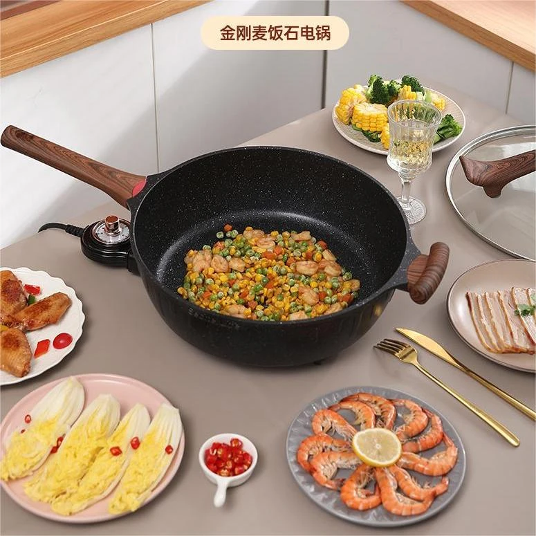 泰魔师电热锅32CM多模式电炒锅电火锅金刚麦饭石