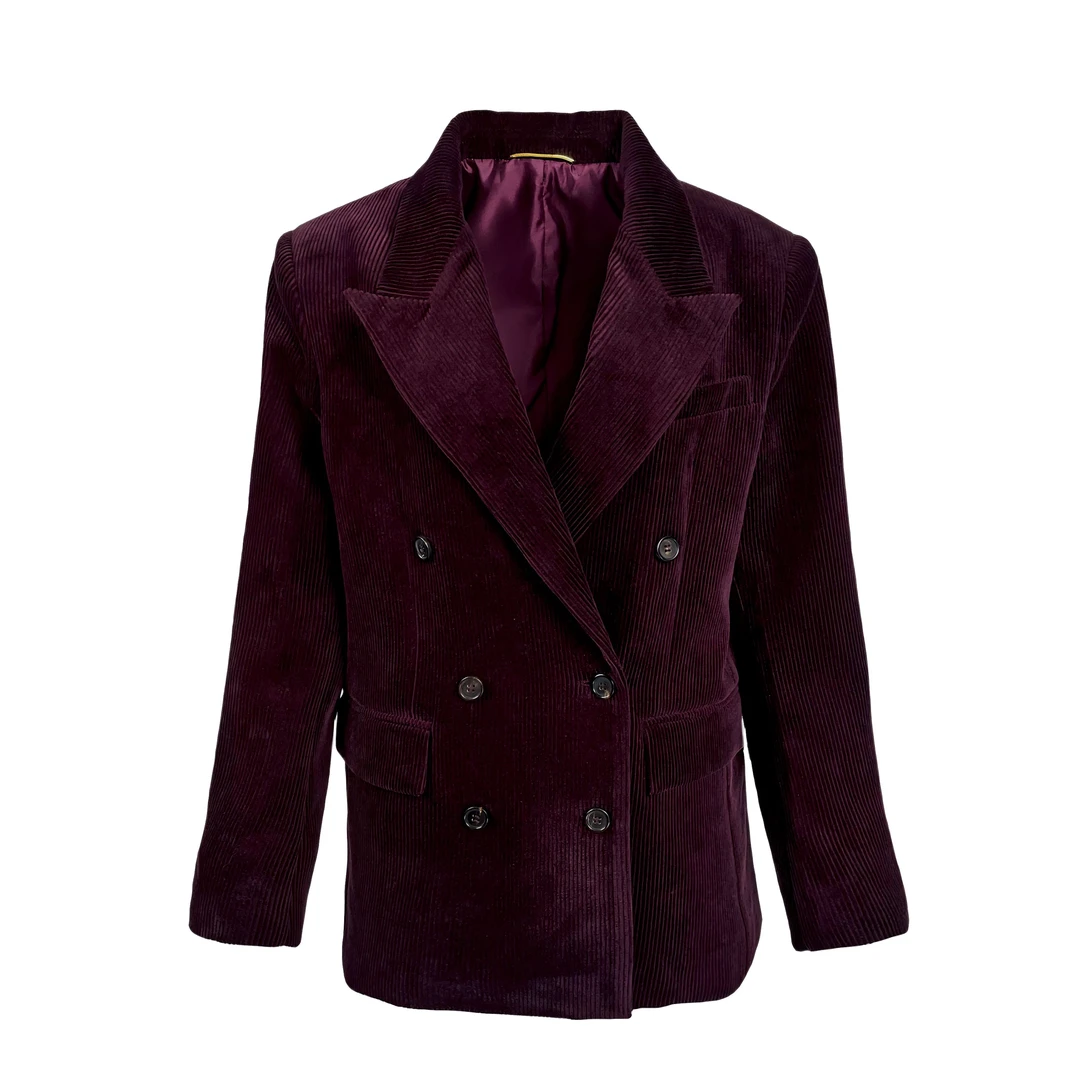 Aiko 专属复古丝绒廓形西服