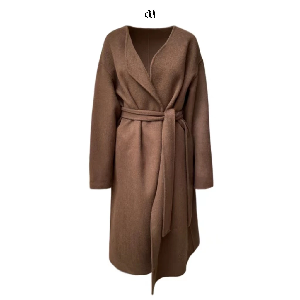 Aiko 专属极简系带围巾款羊毛大衣