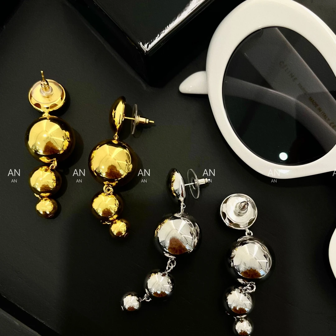 铜合金耳饰 Aiko 专属设计师小众圆珠流苏耳饰