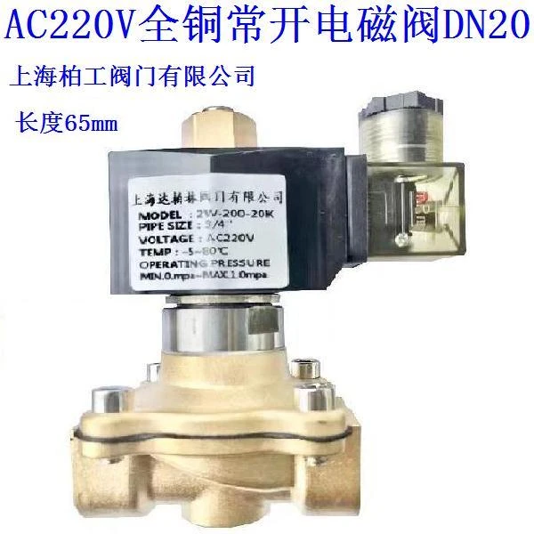 AC220V全铜常开电磁阀DN15DN20DN25DN32DN40DN50