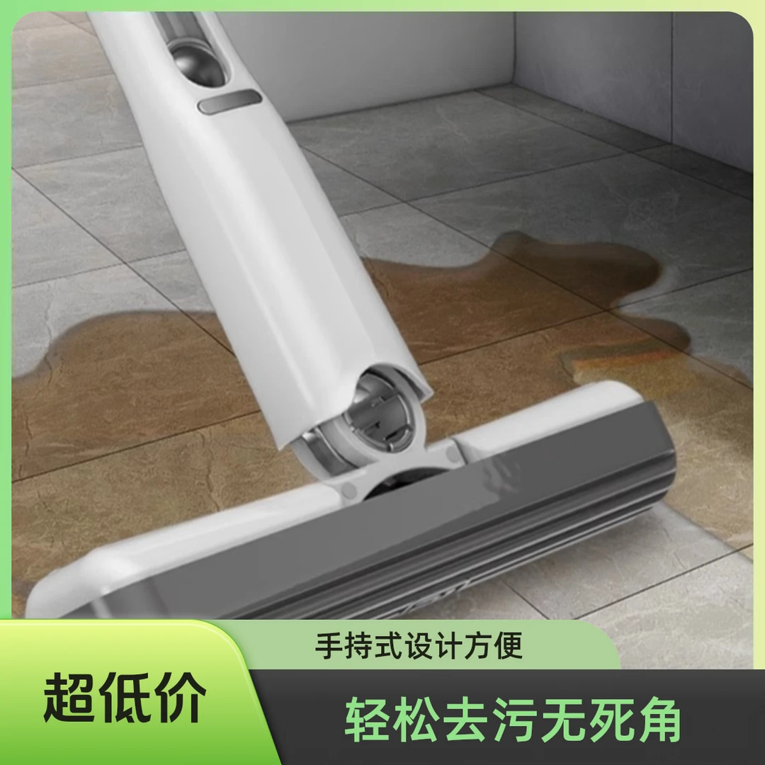 便携式小拖把多功能室内吸水两用拖布手持式免手洗卫生间拖地拖把