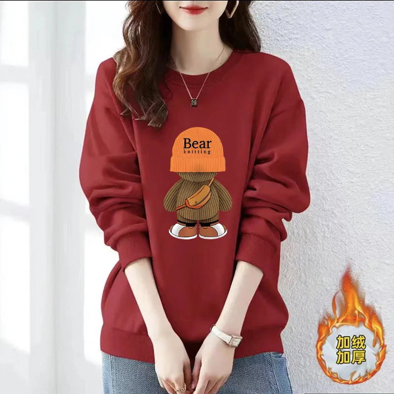 2024春秋季女士新款圆领卫衣洋气宽松小个子时尚百搭韩版爆款上衣