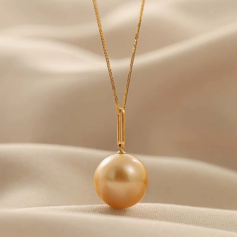 【宝莉珠宝】“传世金龙珠”18K天然南洋海水珠吊坠珍珠KX0241001