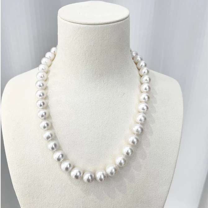 【宝莉珠宝】“维纳斯无核”天然珍珠项链赠耳钉胸针戒指ES204T