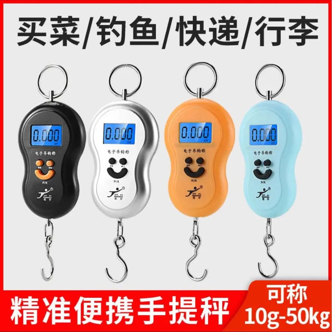 手提电子秤弹簧家用小秤50kg高精度小型便携式快递称挂钩买菜小称