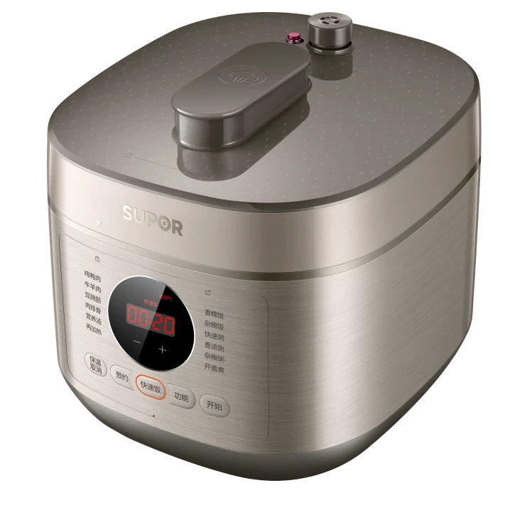 SUPOR/苏泊尔压力锅60FC26上盖可拆洗70KP压力一锅双胆开盖收汁6L