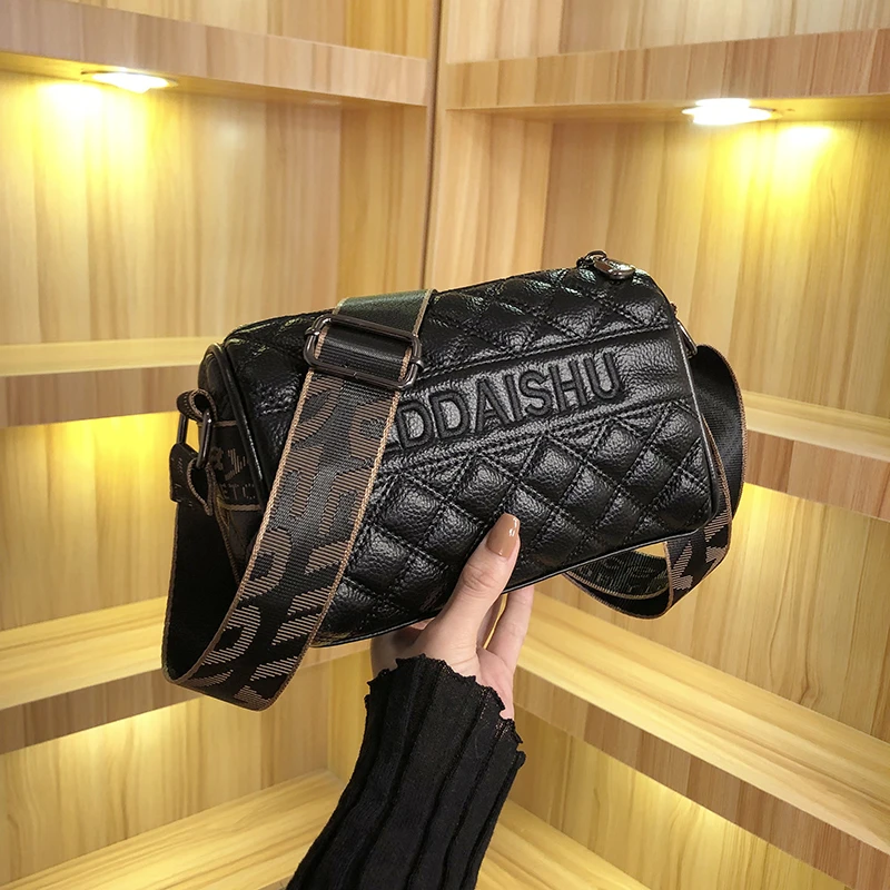 【22x14cm】双面绣线包包圆筒包枕头包包单肩包斜跨包包女1906