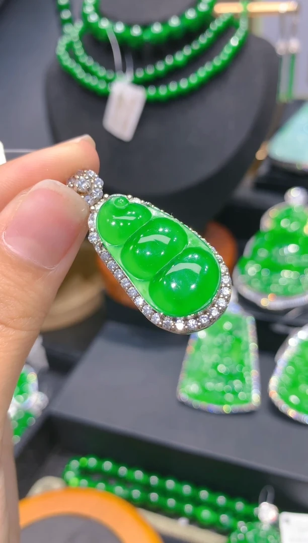 【闪购商品】翡翠颈饰银S925镶嵌2柒姐