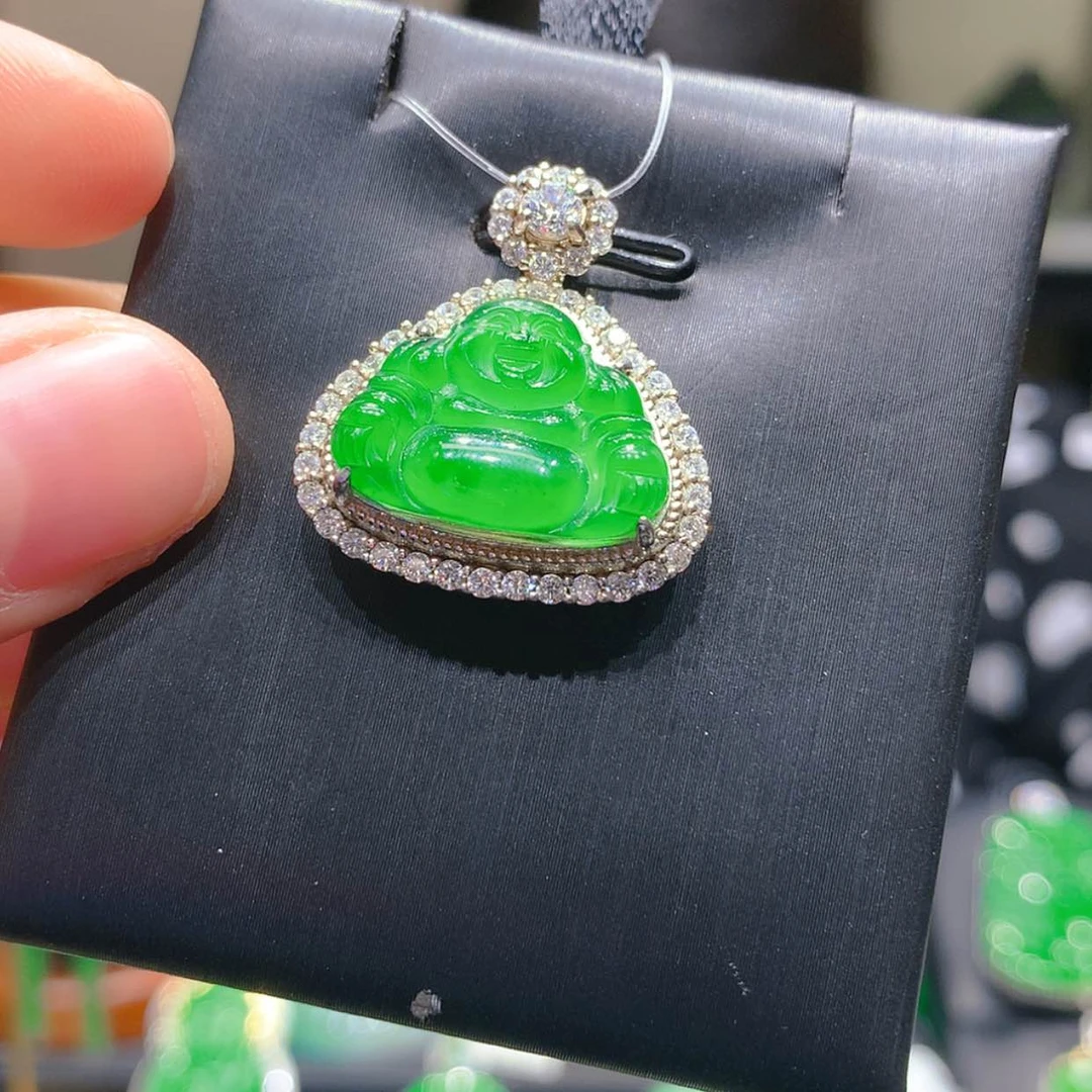 【闪购商品】翡翠颈饰银S925镶嵌3柒姐