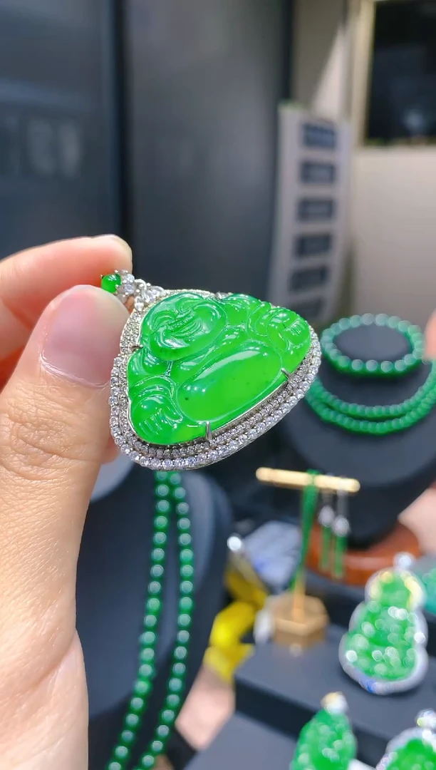 【闪购商品】翡翠颈饰银S925镶嵌2柒姐