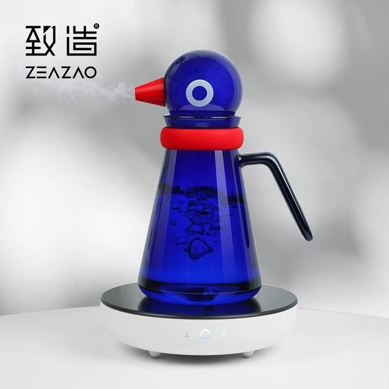ZEAZAO/致造企鹅凉水壶高硼硅玻璃高颜值网红冷水壶1.1L大容量