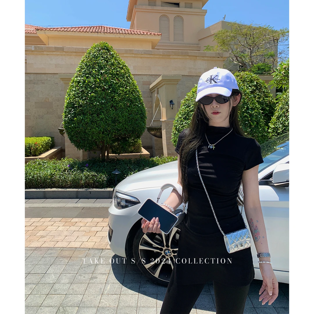 外卖到了【冰菓】春夏基础款百搭修身显瘦圆领打底短袖T恤-WM4DST11