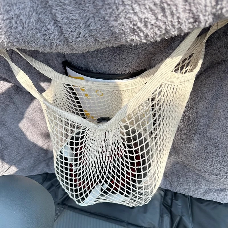 电动车网兜前置物兜头盔收纳袋安全帽全盔半盔放置神器便携手提袋