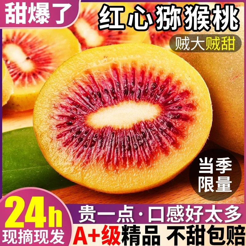 【头茬现摘】正宗四川浦江红心猕猴桃现摘奇异果产地直销香甜软糯