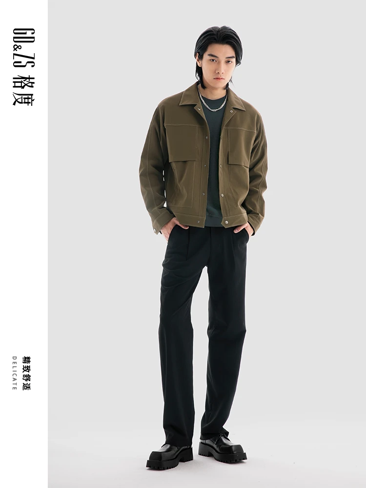 GDZS格度佐致品牌男装-秋冬男士浅咖色保暖双层茄克 OCBCB1307