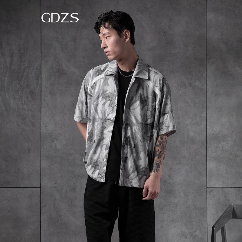 GDZS格度佐致品牌男装-春夏新款混色男时尚潮流短袖外衣PABAF1434