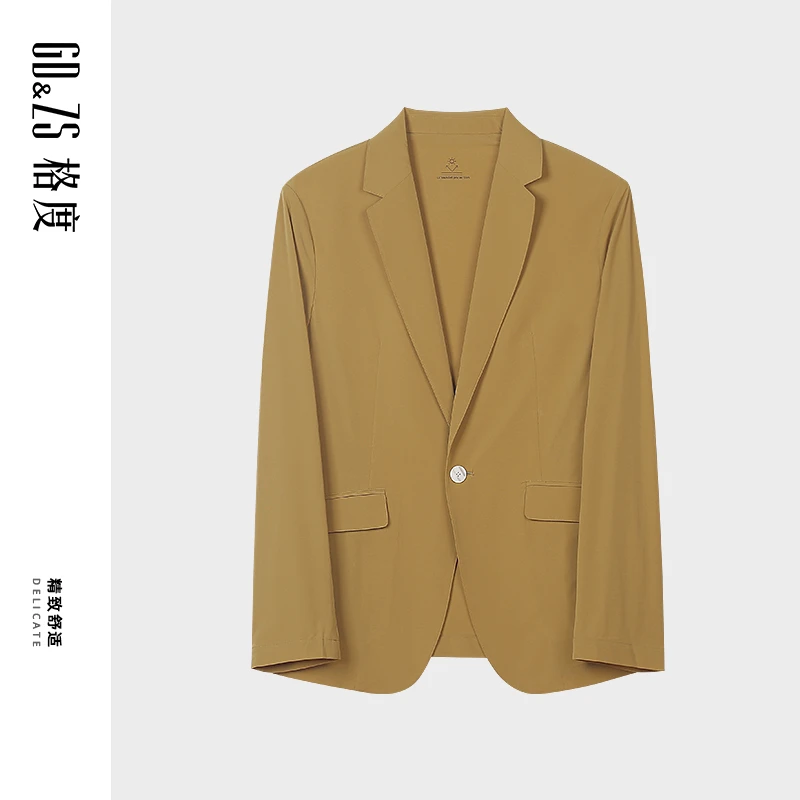 GDZS格度佐致品牌男装-男士春夏姜黄色时尚休闲西服外套OABBB1868
