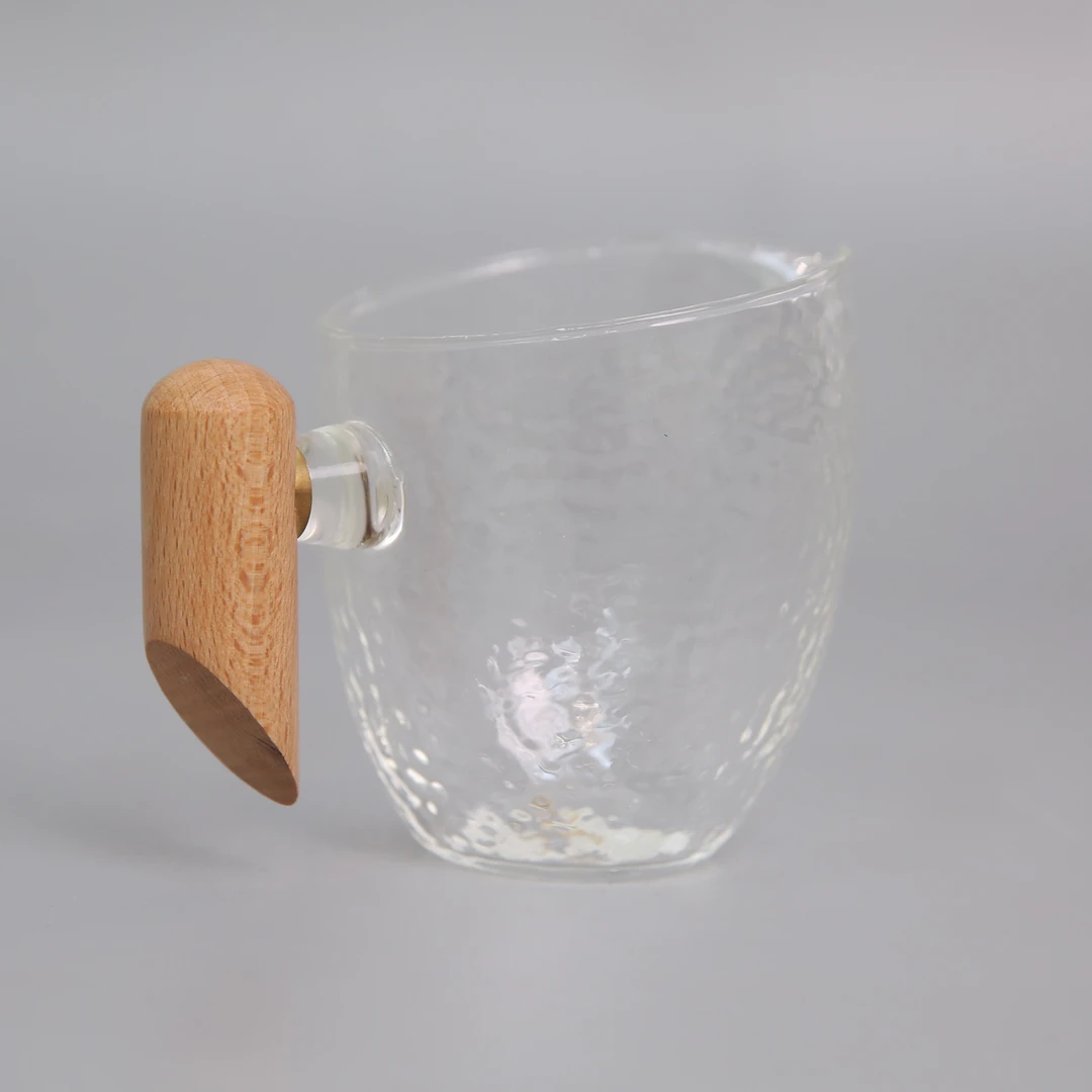 文新玻璃锤纹公道杯200ml家用