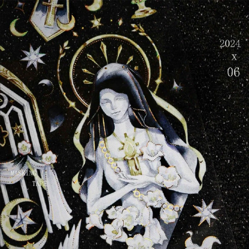 满18包邮BoBo鱼手账月墨弥华贝壳金分装特材拼贴流麻手帐胶带