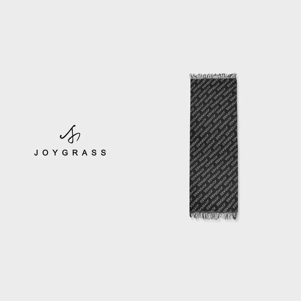 JOYGRASS(乔伊)时尚高级感字母经典百搭单品双面围巾WJ-03551