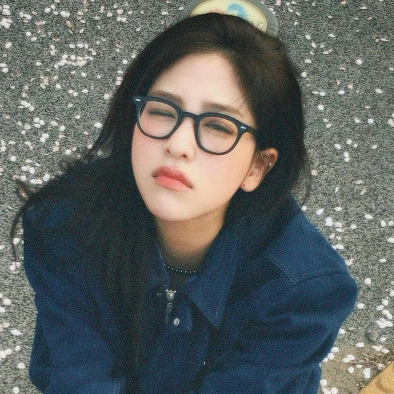 韩系黑框眼镜素颜神器近视可配度数蓝光护眼圆框平光镜女大脸显瘦