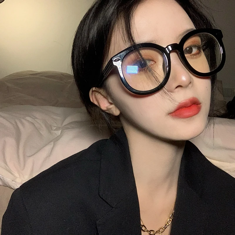 大框近视眼镜女可配度数复古韩版黑框素颜神器眼镜框架素颜镜