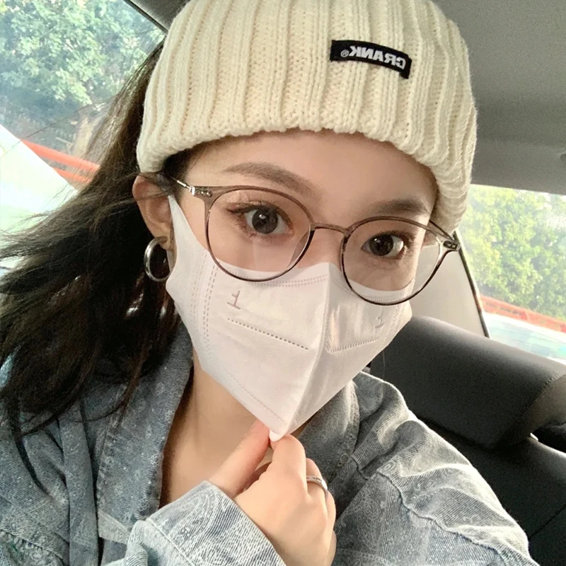 网红款近视眼镜女韩版潮透明灰色ins平光圆框复古超轻眼镜框镜架