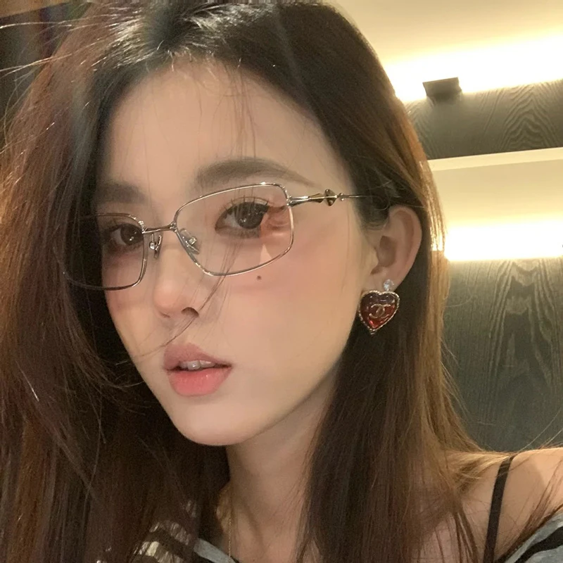 韩版gm银色素颜神器金属眼镜可配近视女度数小框方框防蓝光平光镜