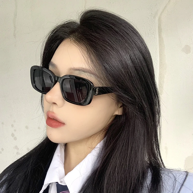 2024新款高级方圆脸显瘦太阳眼镜欧美风复古黑色大框猫眼墨镜女潮