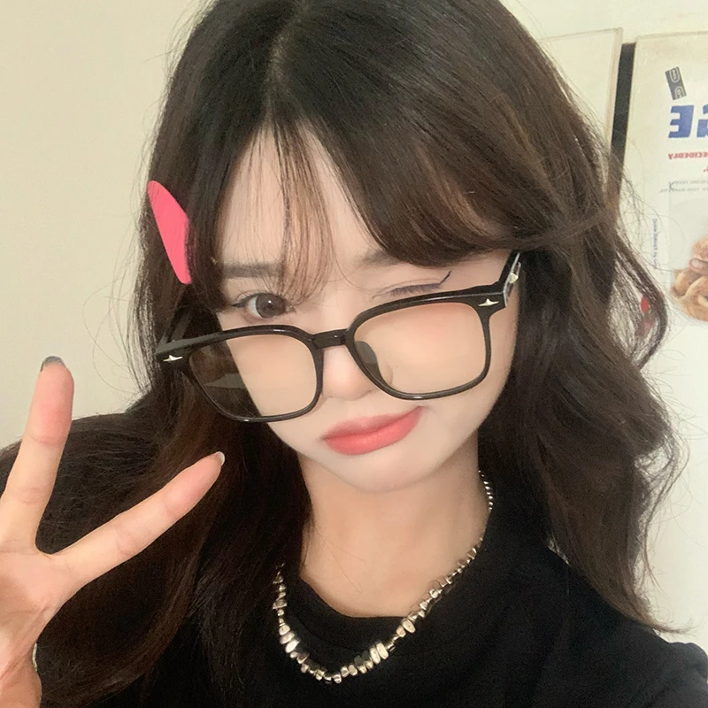 韩版TR90方形四方框眼镜女圆脸素颜镜框潮显脸小镜架防蓝光近视镜