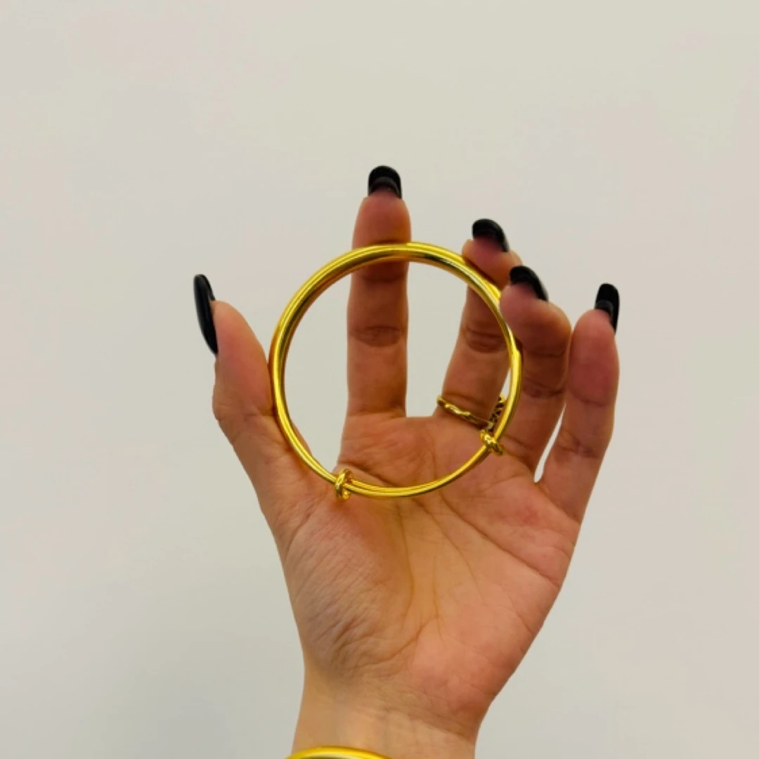 铜合金手镯 亮面手镯可调节素面百搭经典款式镯子