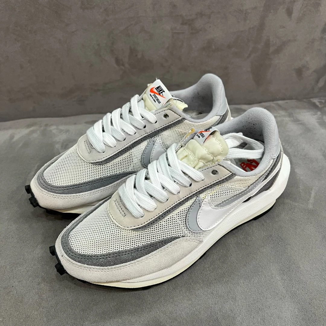 sacai waffle 灰白 38码 98新 穿一次 全新4080 （编码5808 运动鞋