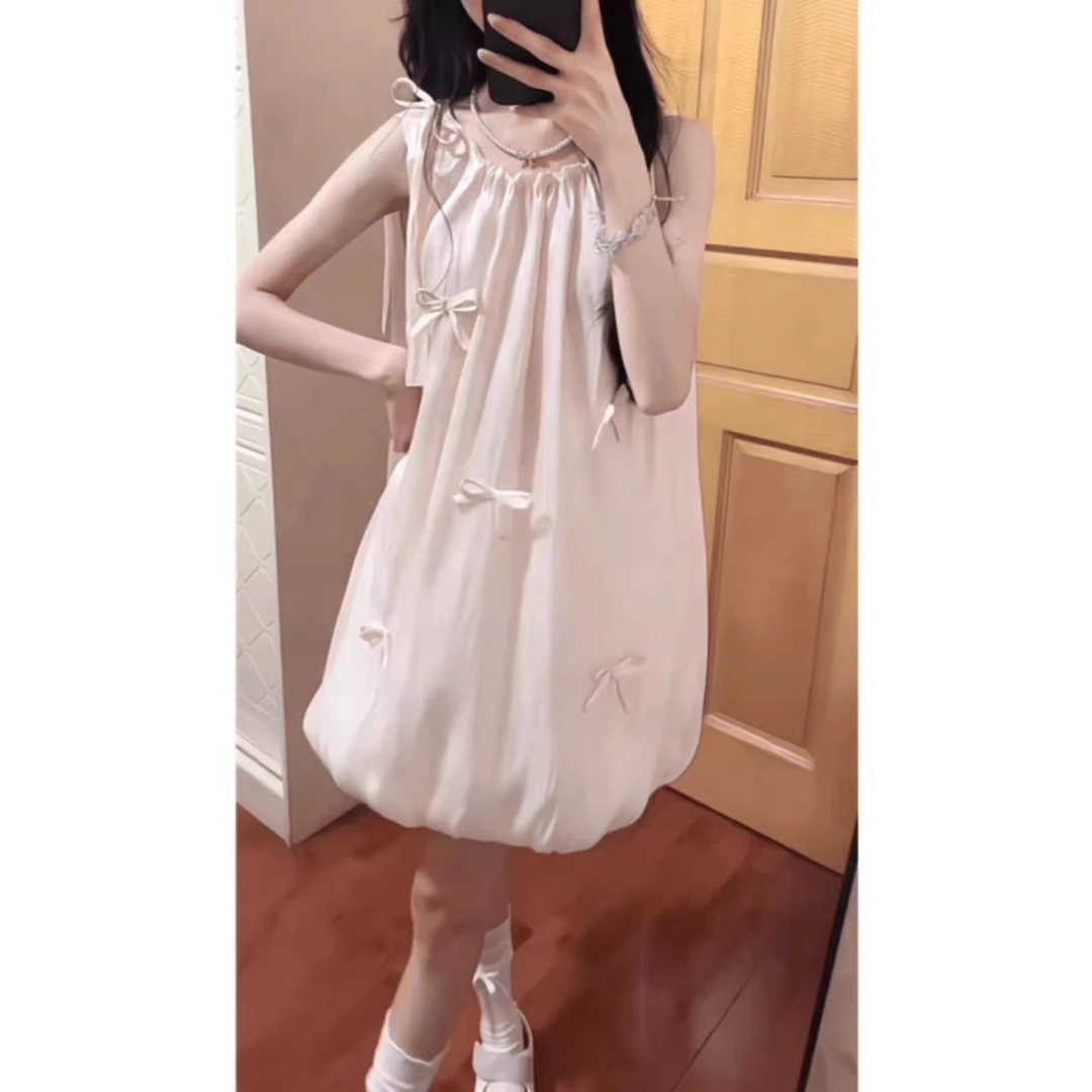 孕妇装2024爆款夏季时尚新款高级抽绳系带宽松休闲百搭花苞短裙