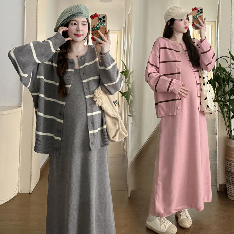 孕妇连衣裙孕妇装春秋款2024人气爆款洋气时髦高级感吊带裙子宽松