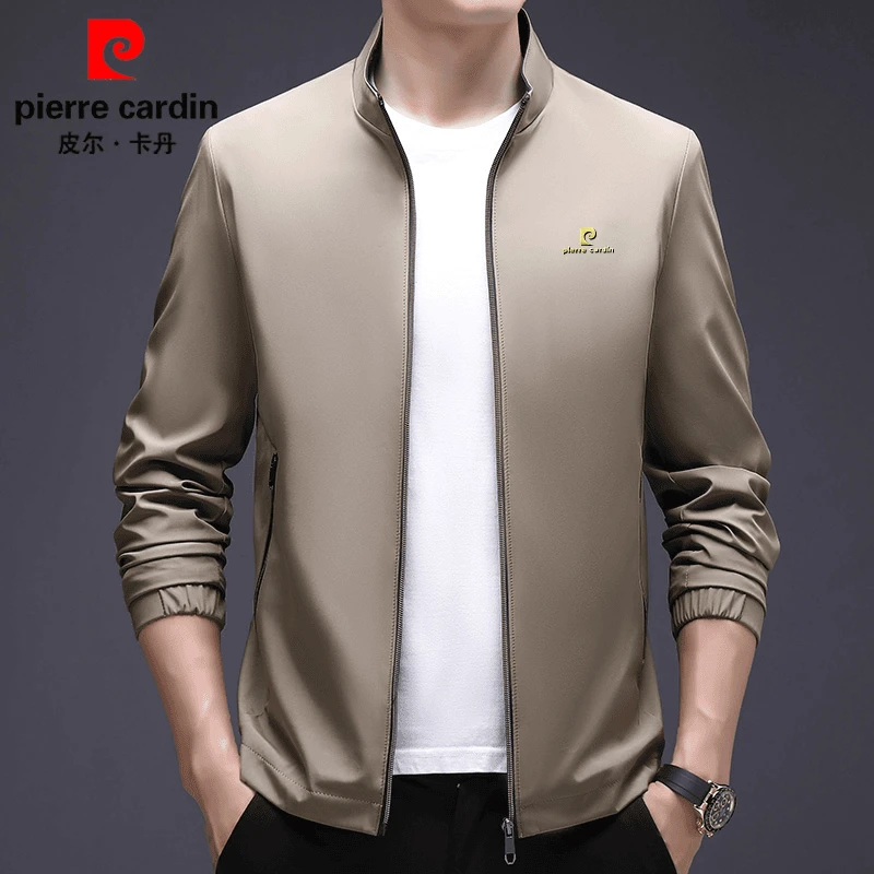 皮尔卡丹新款男士商务夹克外套高档轻奢柔软舒适春季夹克外套9002